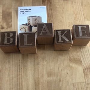 Wooden name blocks “Blake”